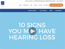 Tablet Screenshot of maplewoodhearingaids.com